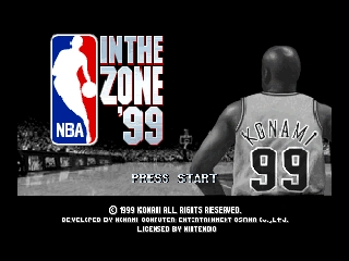 NBA in the Zone '99 (USA) Title Screen